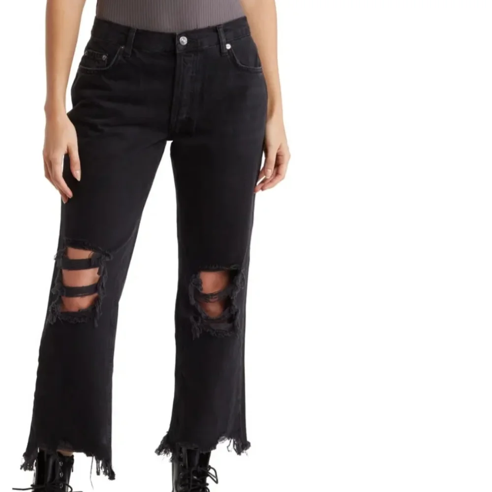 We The Free Maggie Mid Rise Crop Straight Leg Jeans - Picture 1 of 9